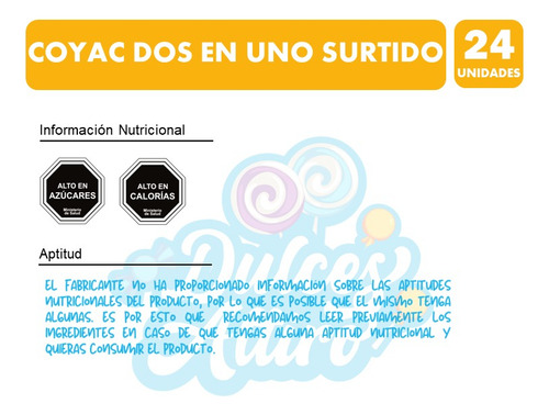 Coyacks Sabores Surtidos Dos En Uno (bolsa Con 24 Un)