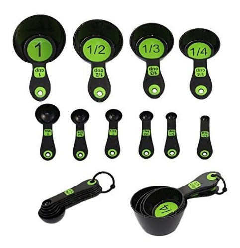 Juego De 10 Piezas Cucharas Medidoras Y Tazas Medidoras Blan
