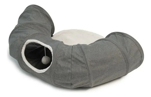 Juego Tunel Con Cama Para Gatos Vesper Catit Color Gris