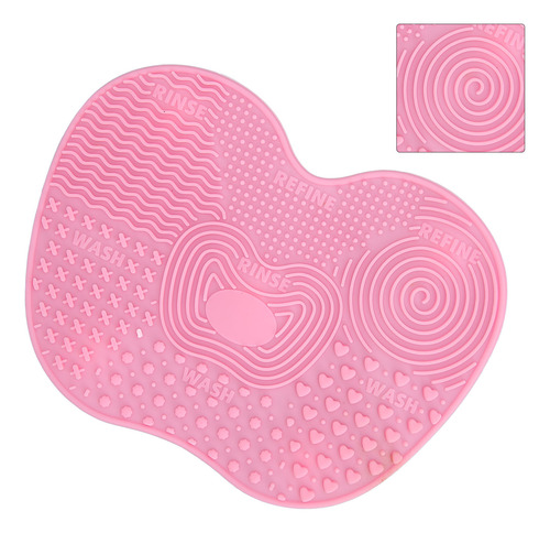 Tapete De Limpieza De Maquillaje Plegable Con Brocha De Sili