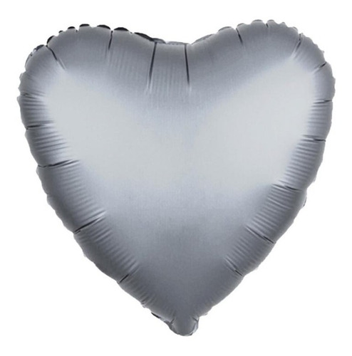 Globo Corazon Cromo Plateado 46cm Ovni Balloons