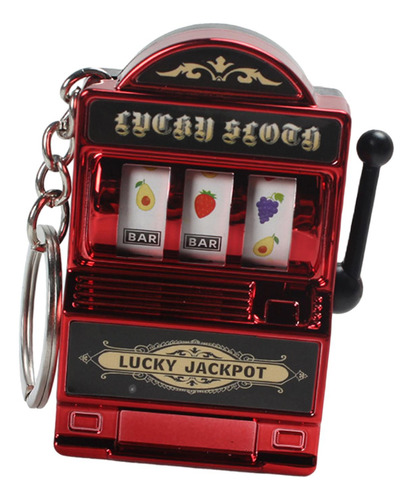 Mini Máquina De Jogos De Frutas Chaveiro Presente Vermelho