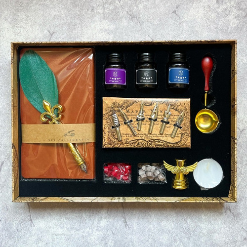 Set De Pluma Estilográfica Estilo Vintage Con Lacres Y Sello