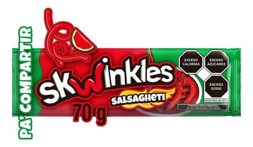 8 Pzas Dulce Enchilado Skwinkles Salsagheti En Tiras Sabor S
