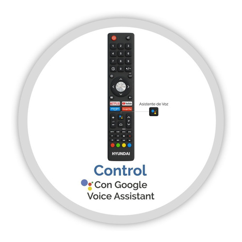 Imagen 2 de 10 de Televisor Hyundai 50 Smart 4k Android By Google