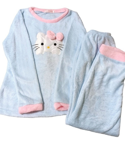 Pijama De Polar Hello Kitty Lindo Regalo Niñas Kawaii 