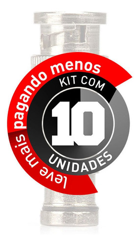 Conector Bnc De Pressão - Kit Com 10