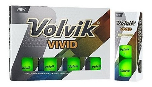 Bolas De Golf Volvik Vivid, Verde Mate (una Docena)