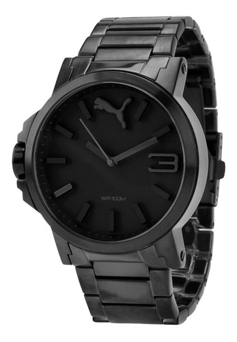Relógio Jk/90 Puma Linha Esportiva - Pulseira Preto Aço