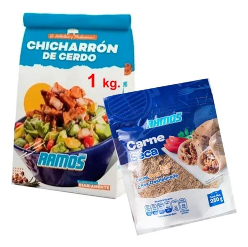 Chicharron Ramos 1kg + Carne Seca Ramos 250g