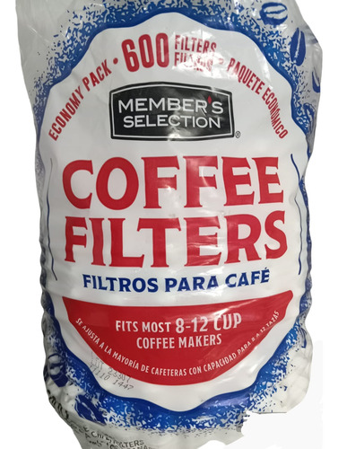 Filtro De Café 8-12 Taza 600 Unidades