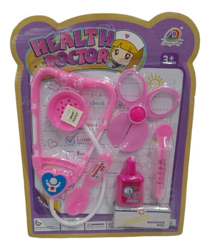 Set Doctor Rosa Infantil 5 Piezas De Plastico Blister ()