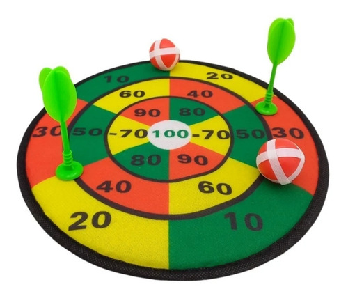 Tiro Al Blanco 2 Dardos + 2 Pelotitas Juego Niños Diversion Circular