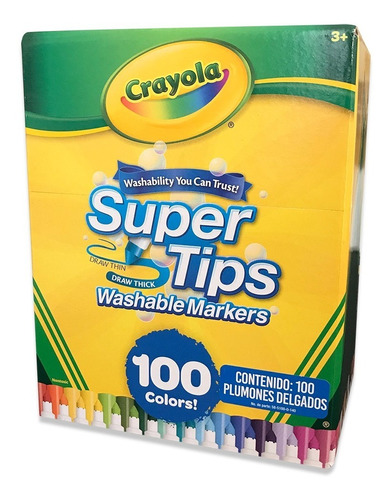 100 Plumones Crayola Originales Super Tips Lettering Lavable