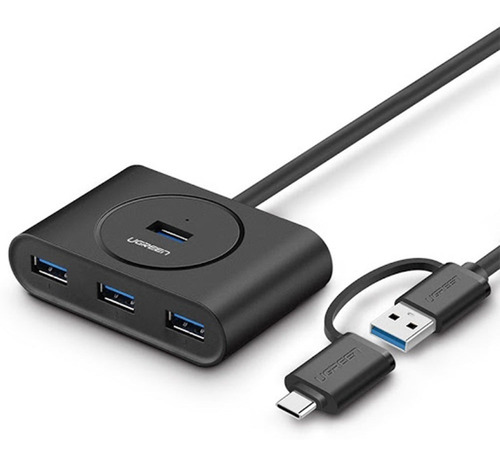 Hub Usb 3.0 4 Puertos Ugreen Plug And Play Tipo C Y A
