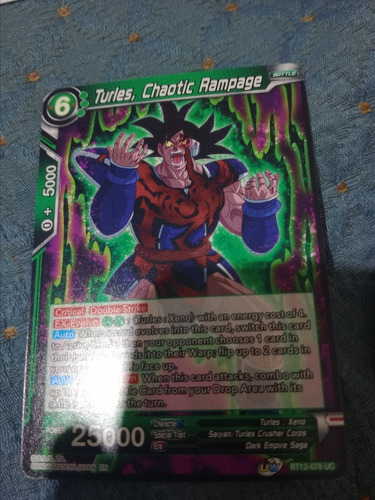 Turles, Chaotic Rampage Carta Dragon Ball Bandai