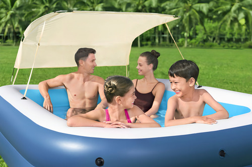 Alberca Inflable C/toldo 2.54x1.78x1.40 54449 Bestway Color Azul