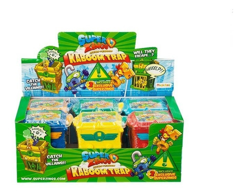 Super Zings Kaboom Trap + 2 Fig Deluxe Original