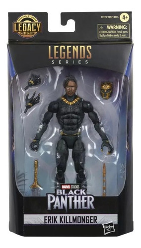 Boneco de ação Erik Killmonger Marvel Hasbro Black Panther