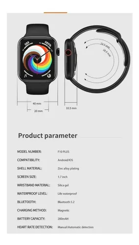 Smartwatch F10 Plus 44mm Reloj Series 7 llamadas Y Whatsapp