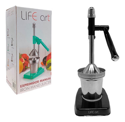 Exprimidor De Jugos Manual Negro Life Art