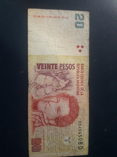 Billete De 20 Pesos Convertible 2 Do Diseño Serie D 