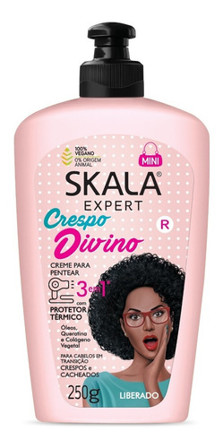 Crema Para Peinar Skala 3 En 1 Crespo Divino 250 G