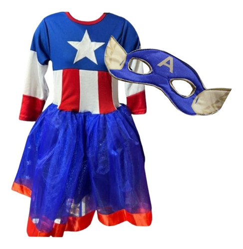 Disfraz Niña Capitan America Marvel Girl 