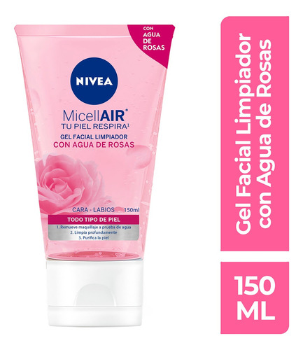 Gel Facial Limpiador Nivea Agua De Rosas 150 Ml Tipo de piel