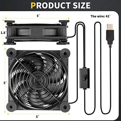 Sxdool Ventilador Silencioso Doble Para Computadora Usb De 1