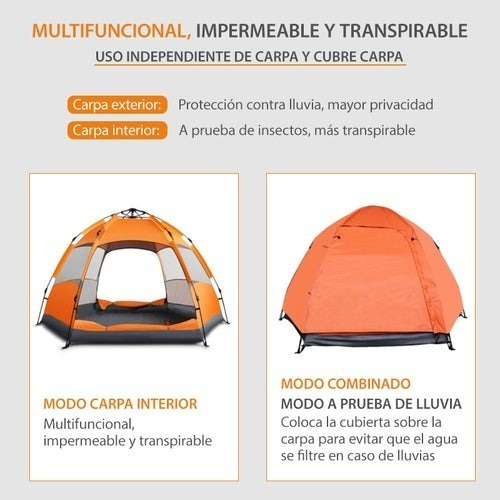 Carpa Automática Tipo Domo 240x240x135 Profesional 4/5 Per