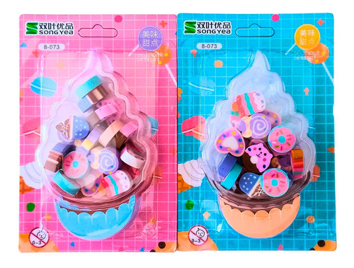 Gomitas Kawaii  X 2 Sets Gomas De Borrar