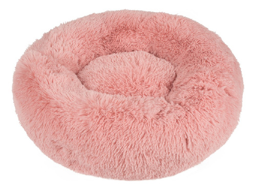 Cama Nido Puff Antiestres Suave Perro Gato Mascota Mediana Color Rosa