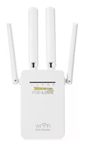 Repetidor De Wifi Rompemuros Marca  Pix Link De 4 Antenas