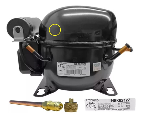 Nek6212z Compresor Embraco 1/2 Hp 134a 115v 60hz Hermético