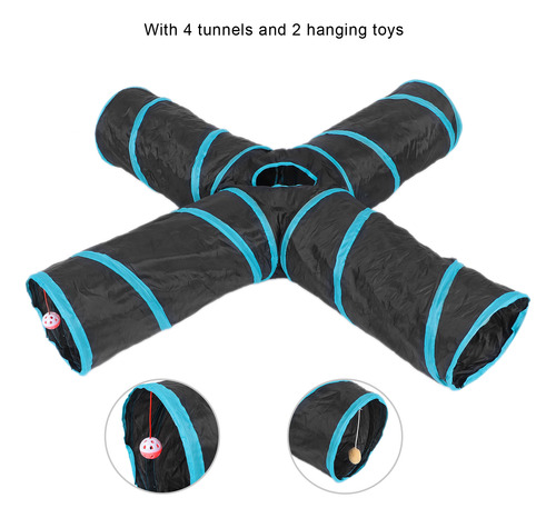 Bolsa De Almacenamiento Plegable Cat Tunnel Toy Pet Play Con