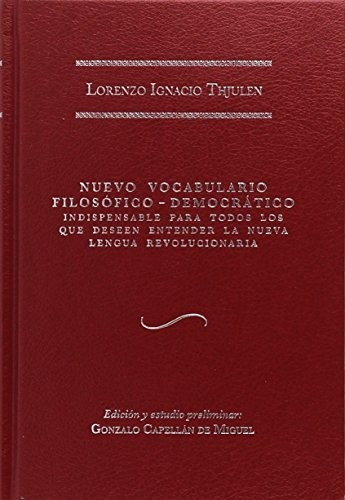 Libro Nuevo Vocabulario Filosofico - Democrático  De Thjulen