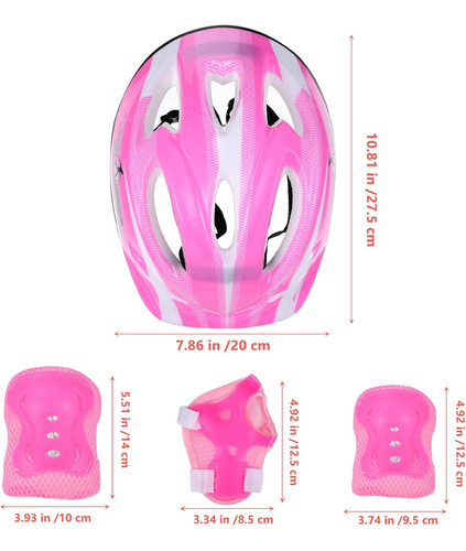 Juego De Casco Deportivo Con Rodilleras Y Coderas Para Niños