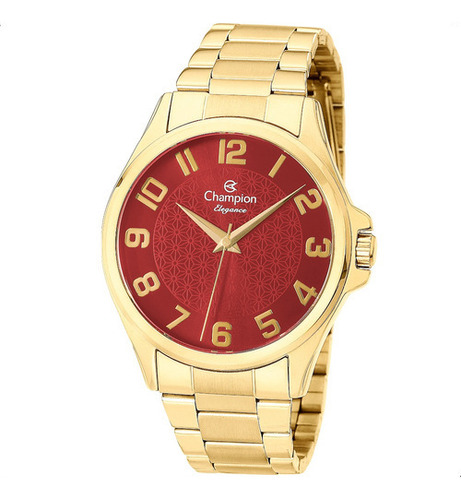 Relógio Champion Feminino Ref: Cn26377v Casual Dourado