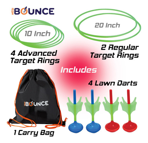 Conjunto De Dardos Para Gramado New Bounce Glow In The Dark