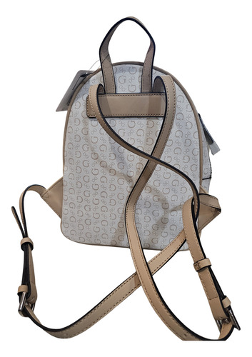 Mochila Guess, Para Dama,original, Dd672429!!! Blanco Liso