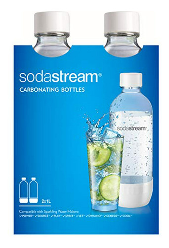 Botella Carbonatación Sodastream 1l, Blanco (pack 2)