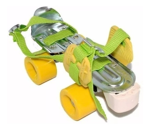 Imagen 3 de 6 de Nuevo Patin Patines 4 Ruedas Verde Amarillo Leccese 27-41 Ro