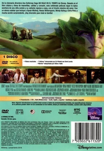 Viaje En El Tiempo Wrinkle In Time Oprah Winfre Pelicula Dvd
