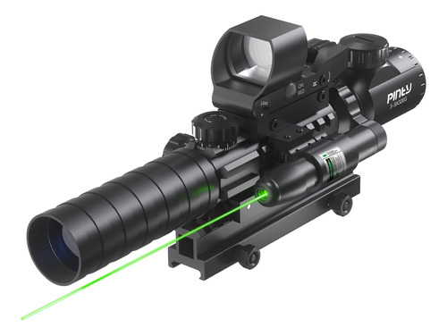 Pinty Ar15 Mira Telescpica 3-9x32eg Con Telmetro Iluminado,