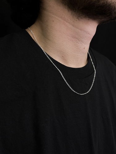 Set De 3 Cadenas Dije Plata Fina 925 Tejido Tres Eslabones Redondos Por Uno Ovalado Unisex 55 Cm De Largo 2 Mm Espesor Calibre 50 Collar Ideal Para Regalar En Ocasiones Especiales Cumpleaños