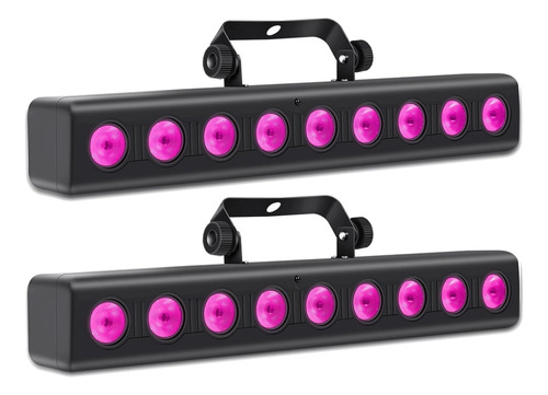 Kit 2 Ribaltas Pixel 9 Leds Rgbwa Dmx Com Controle Remoto 127/220v