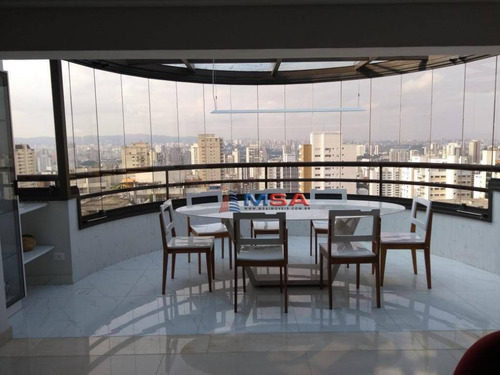 Cobertura Com 810 M2 De Área Útil, 5 Suítes, 8 Vagas, Piscina Aquecida E Adega À Venda Em Perdizes - Co0221