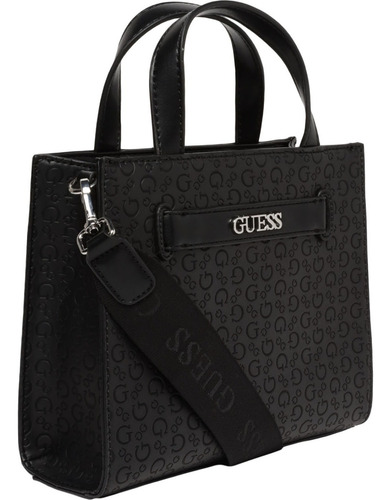 Bolsa Guess Factory Bb928781-bla Acabado de los herrajes Níquel Color Negro Correa de hombro Negro Diseño de la tela Lisa