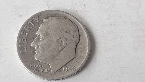Moneda Estados Unidos One Dime 1948 Plata Roosevelt 0.9(x880